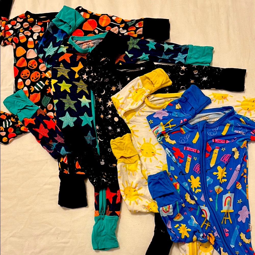 BUNDLE- 5 Little Sleepies newborn zippies